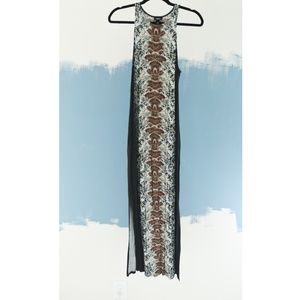 Snakeskin maxi with slits on sides